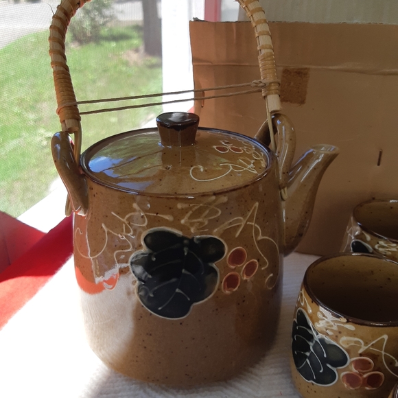 traditional Japanese tea service Set 7 pieces col - Picture 3 of 7